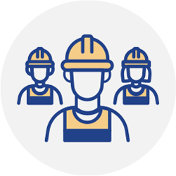 Illustration of three construction workers